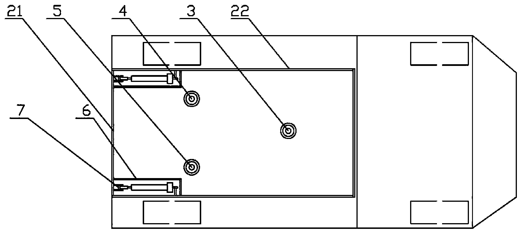 Three-way self-opening detection tilting car