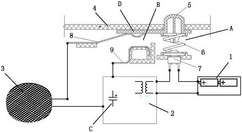 An electric mosquito swatter with a power failure protection device for the mesh surface