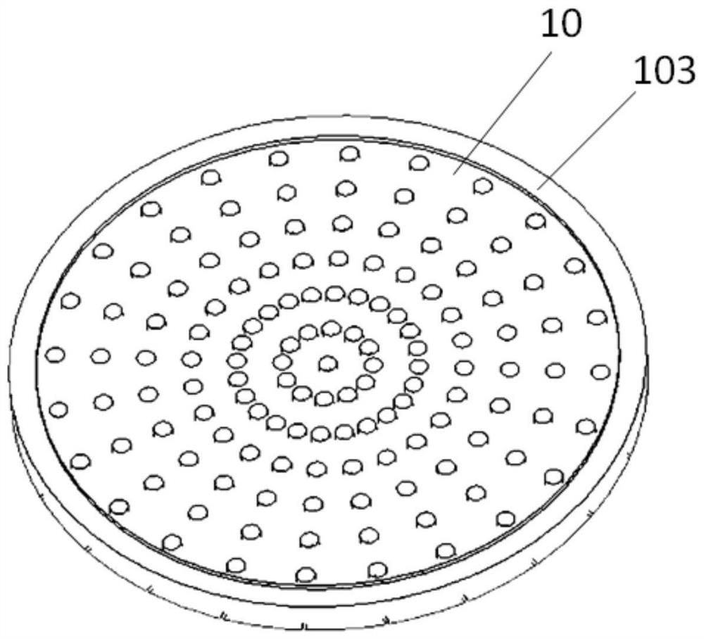 Device for testing high-pressure gas permeability of sealing material in tensile state and application