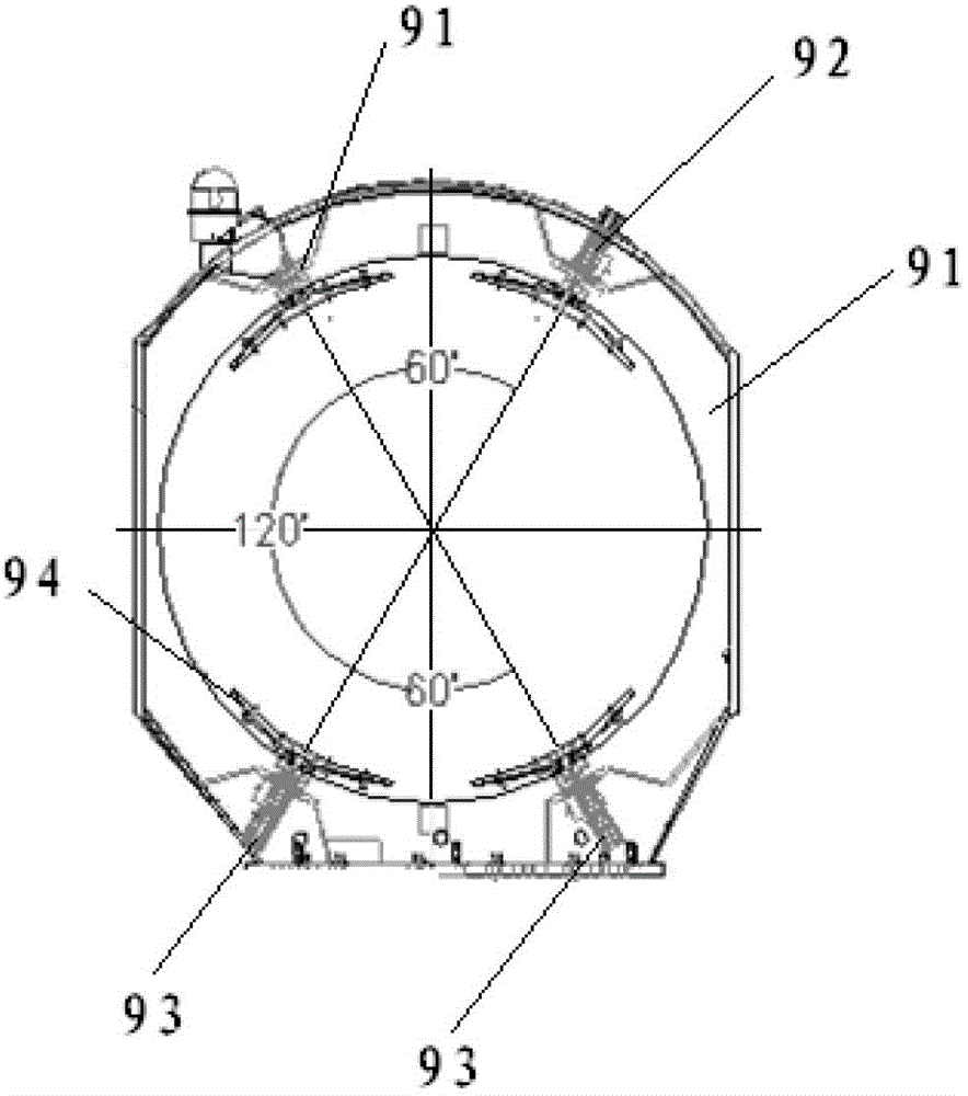 A radial tire building machine