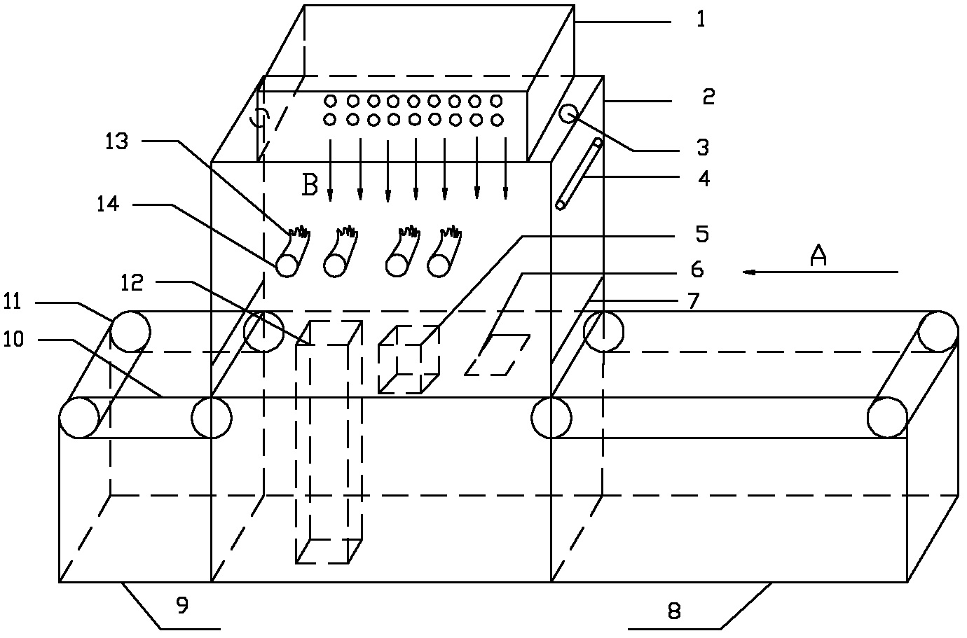 Germ-free vacuum packing device applicable to irregular block-shaped meat