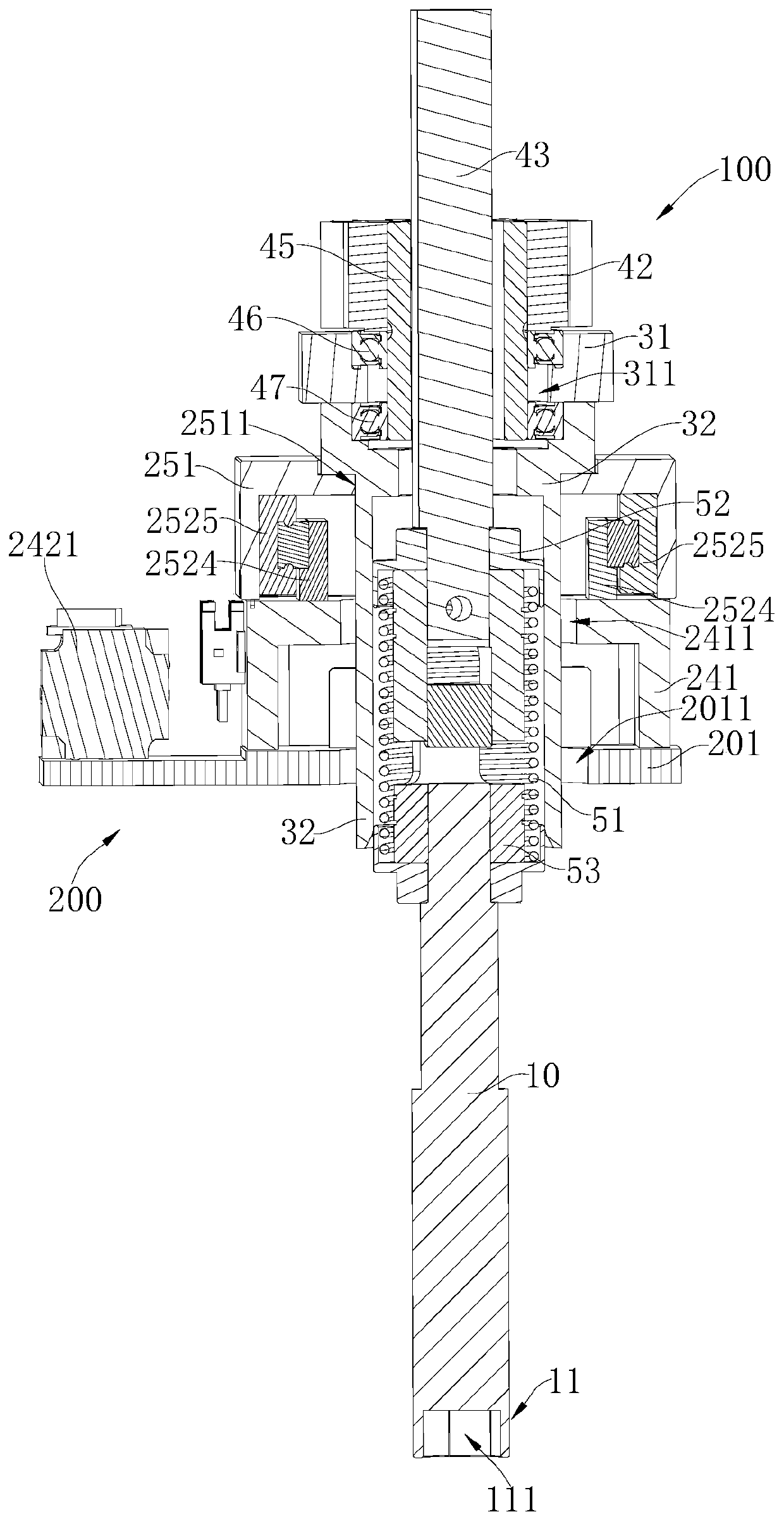 Nut screwing device