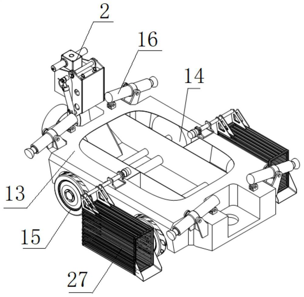 Propeller-driven left and right swinging cutter-suction dredging robot with trajectory correction function