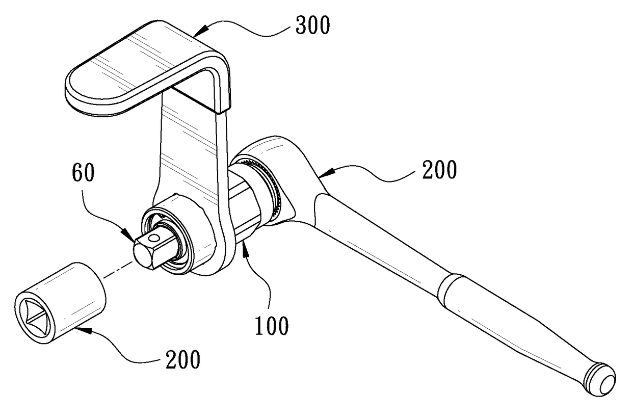 Hand tool adapter capable of increasing output torque or rotational speed