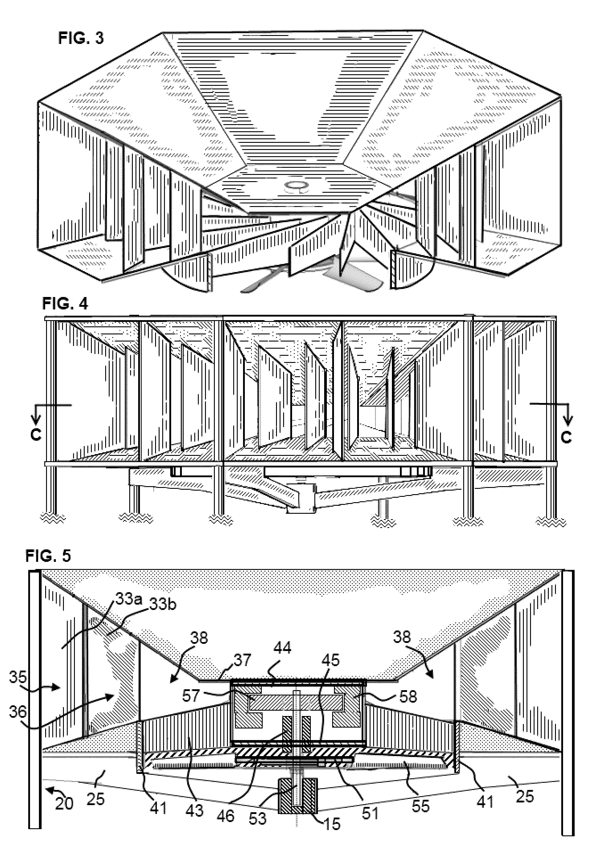 Vertical axis wind turbine with axial flow rotor