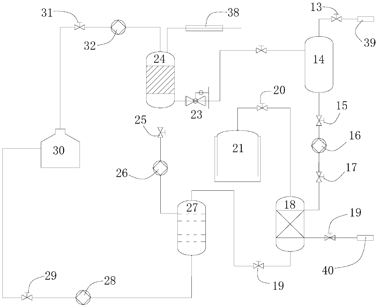 A gas hydrate decomposition and reaction liquid recovery device