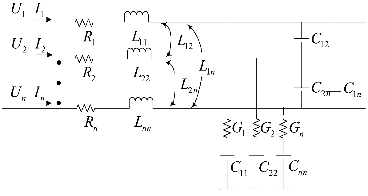 Unified modeling method of same-tower multi-loop electric transmission line based on pole and tower structures and wire parameters