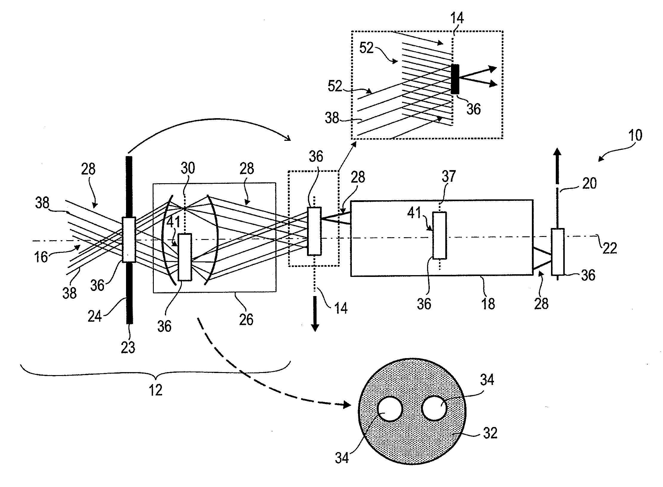 Projection exposure tool for microlithography with a measuring apparatus and method for measuring an irradiation strength distribution