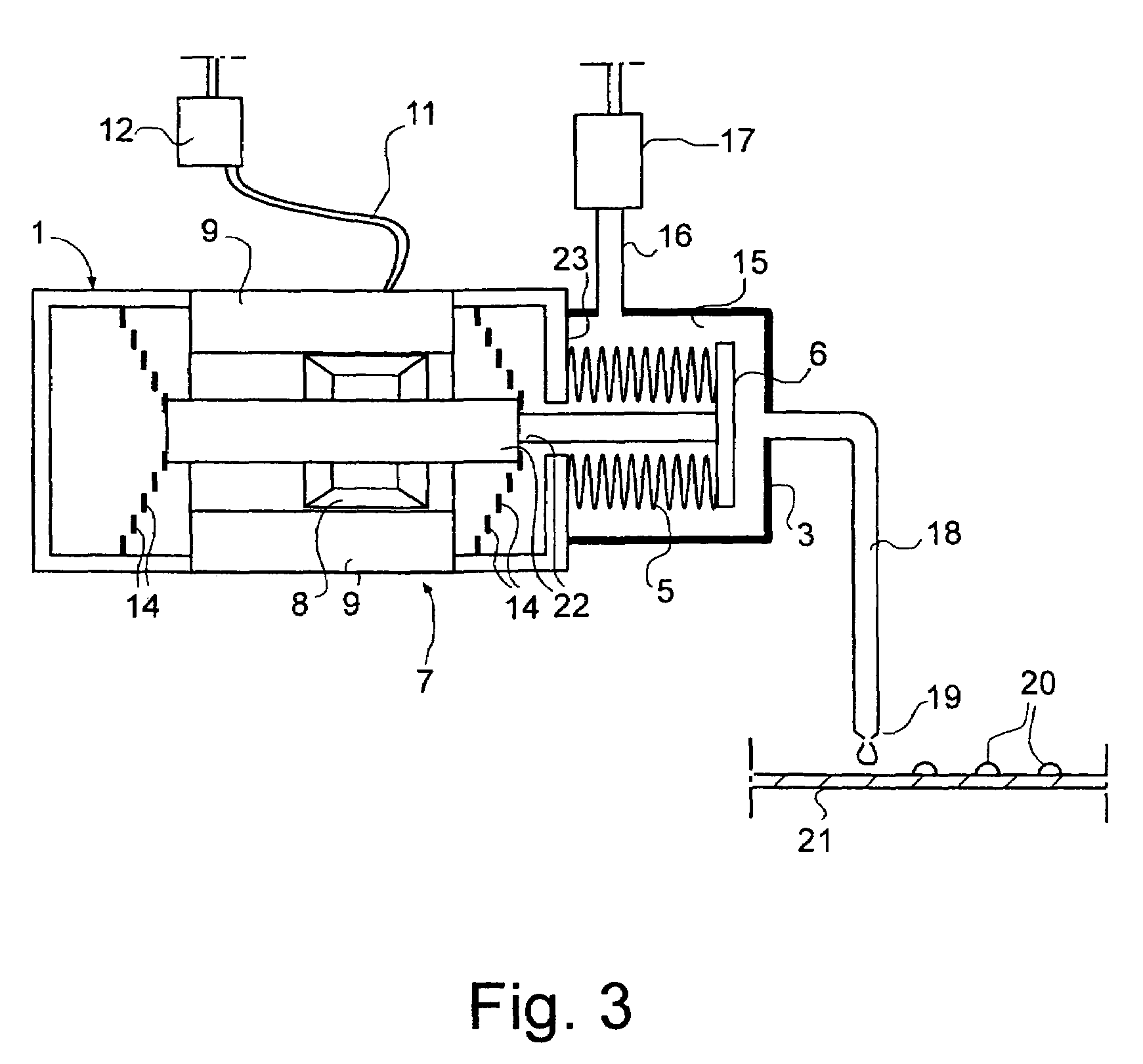 Quantitative dosing of small amounts of liquids