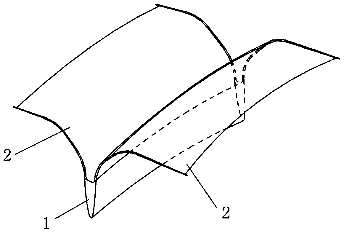 Composite forming method of component with large-angle thin-wall twisted narrow-depth cavity feature