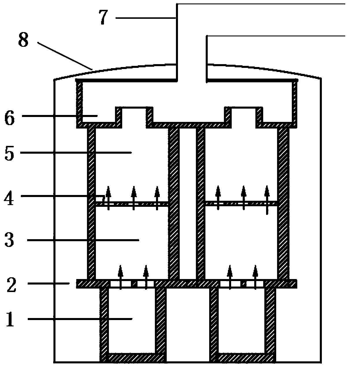 A graphite deposition device for a chemical vapor deposition furnace