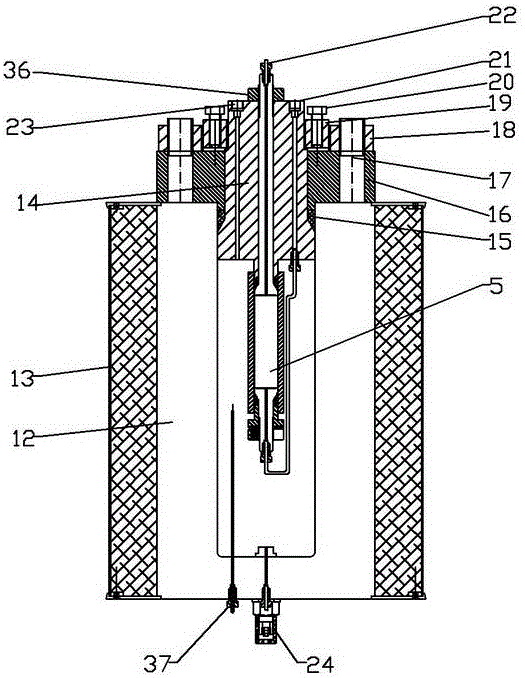 Device for testing permeability under high temperature and high pressure