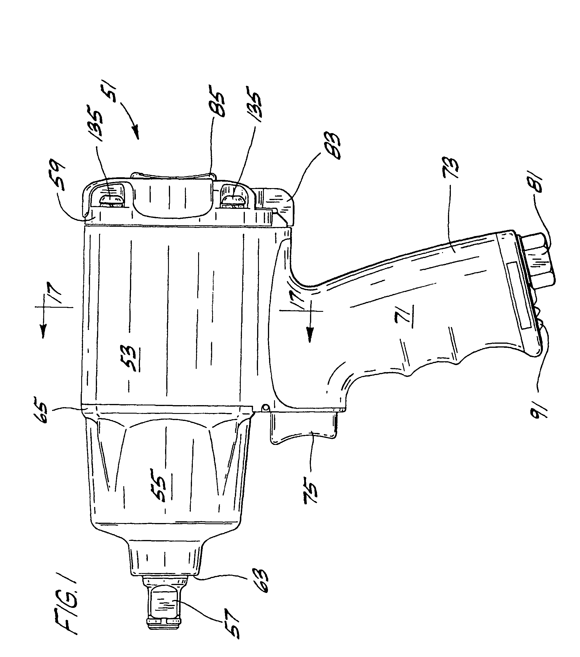 Pneumatic rotary tool