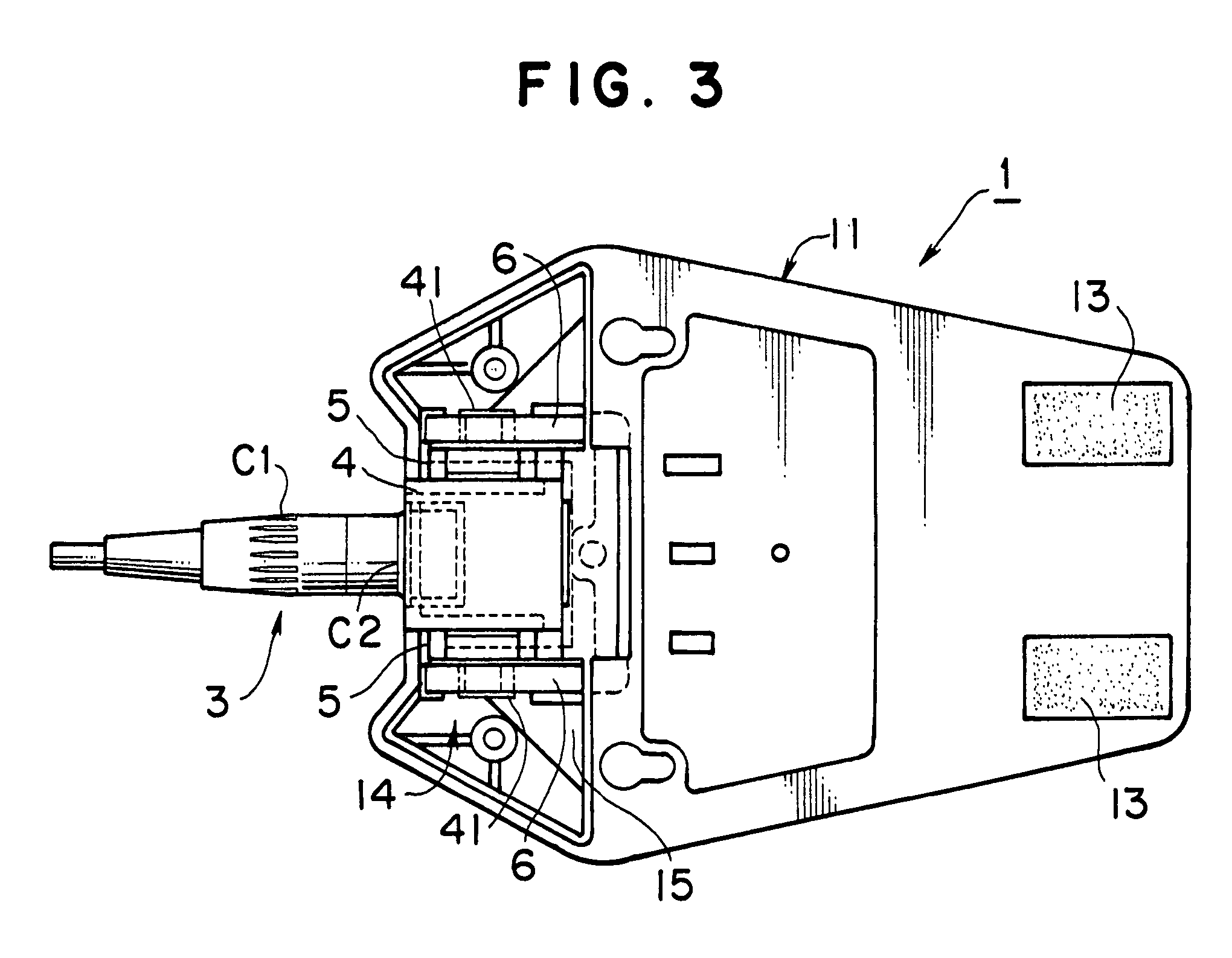 Surface-placed sound capturing microphone with rotatable cable connecting member