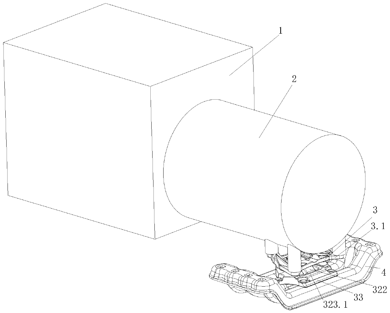 Longitudinal automobile power assembly adopting rear suspension