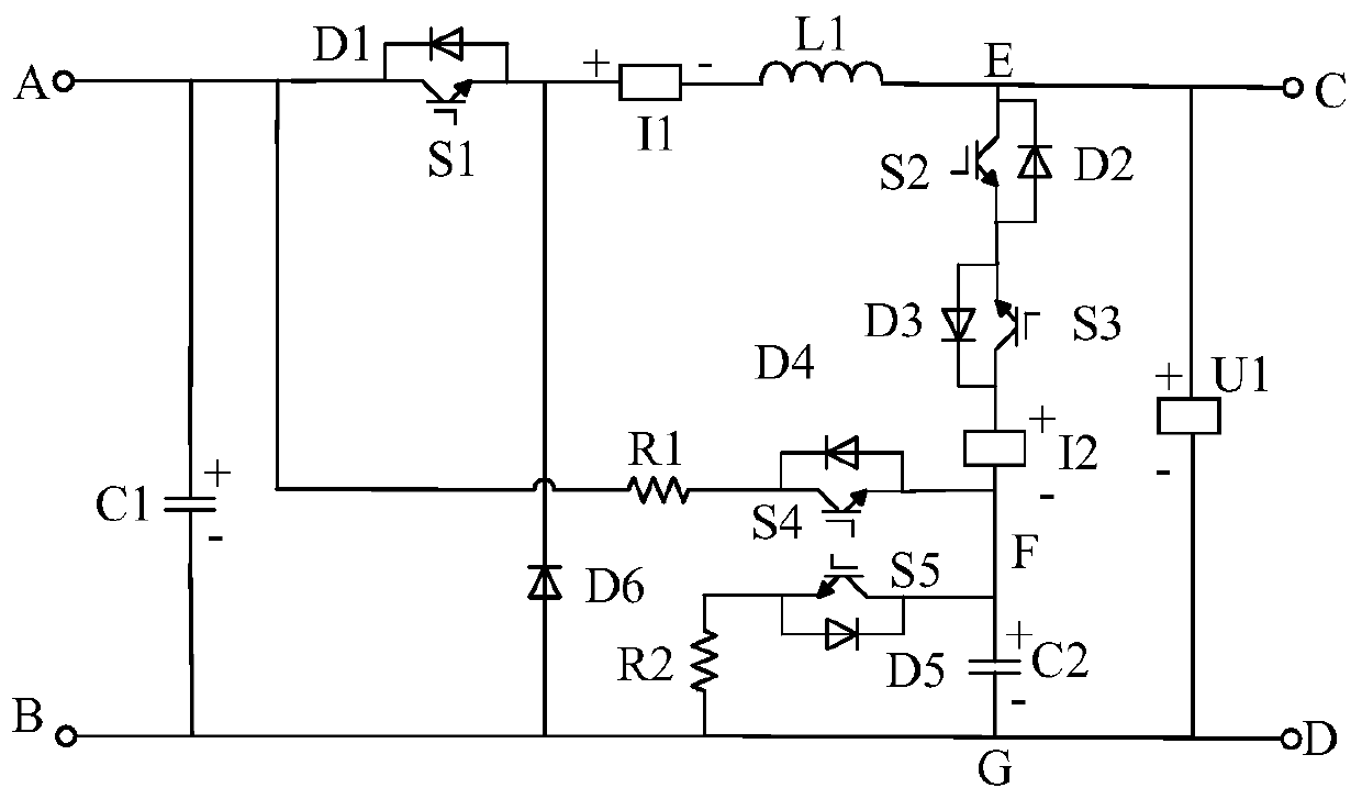 Constant voltage and constant current dual-mode buck DC power supply circuit based on compensation topology