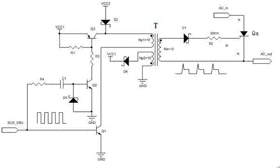 Lossless thyristor drive circuit