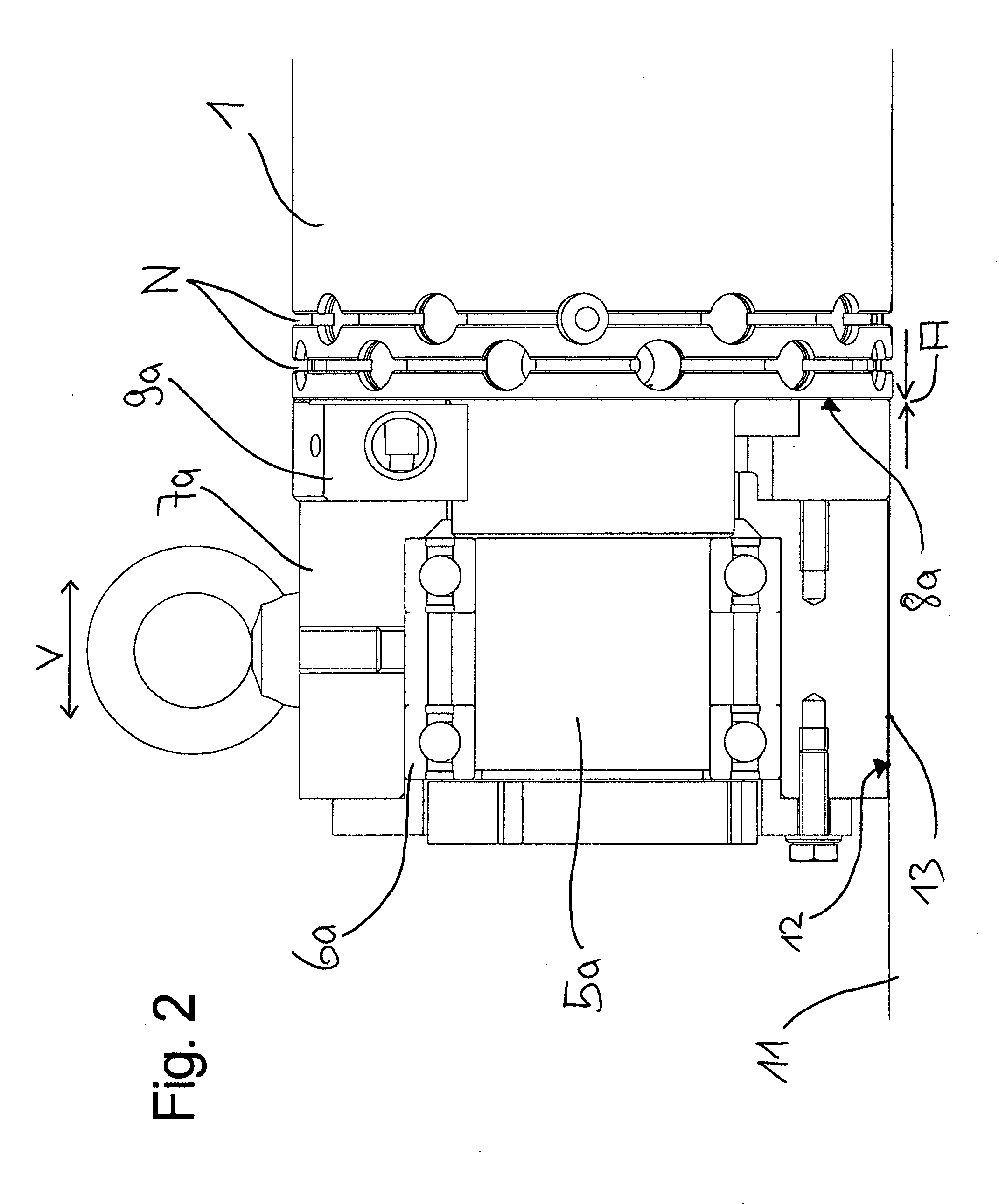 Bearing for a vacuum roller that can be subjected to suction air from both sides