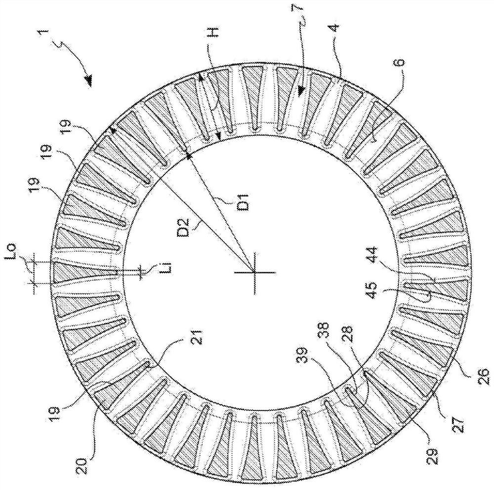 Brake band for disc of ventilated disc brake