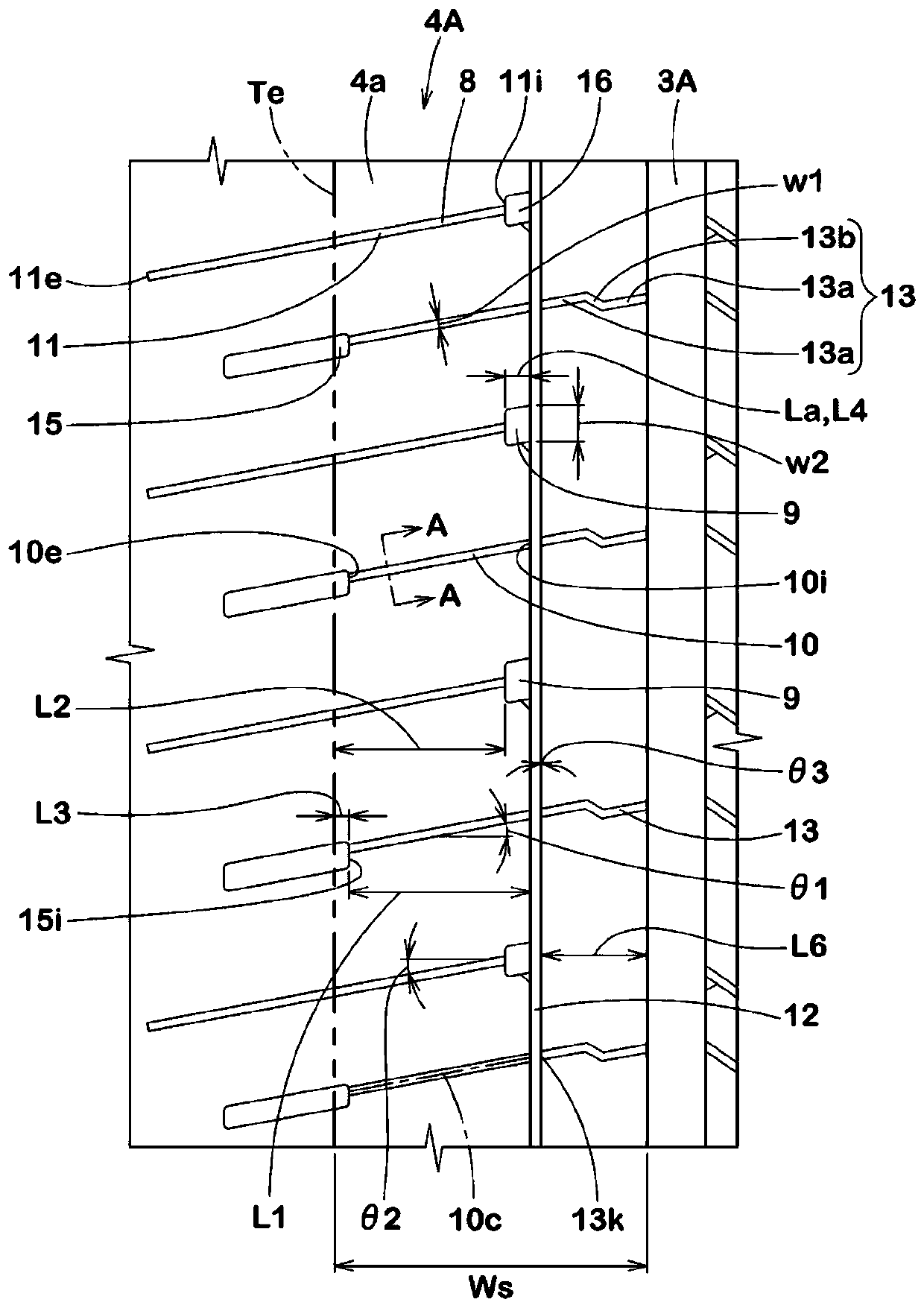 Pneumatic tire, tire vulcanization mold, and method for producing pneumatic tire using tire vulcanization mold