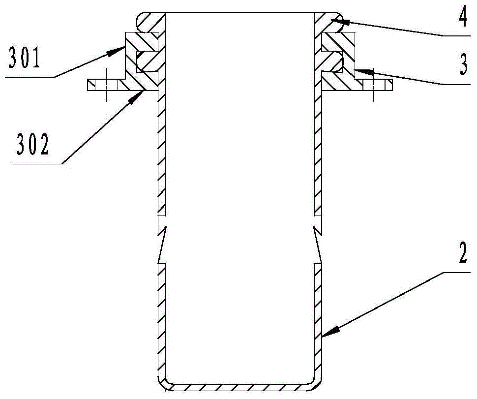 Filter bag detachment prevention and sealing device of electric pulse bag filter