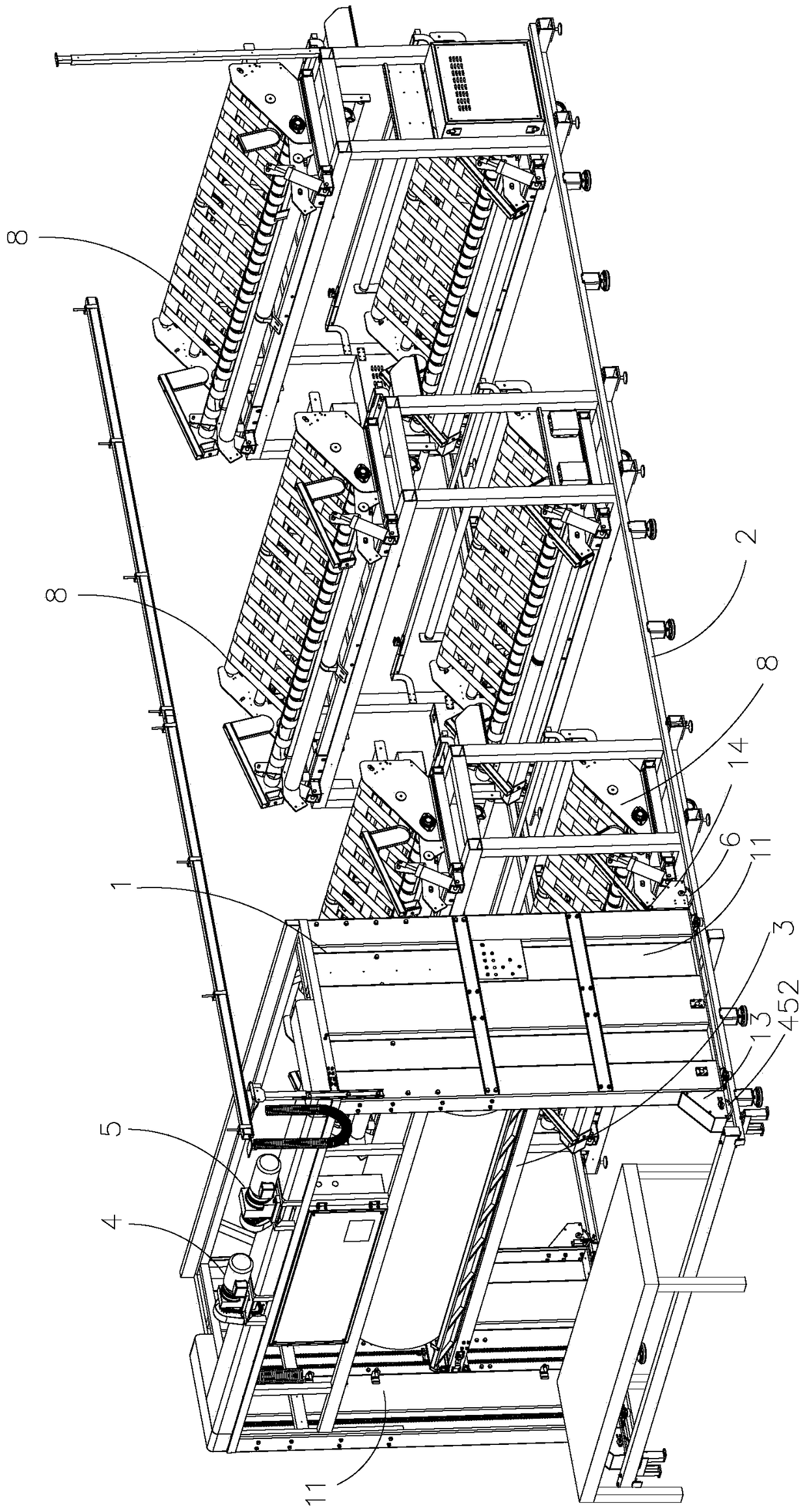 The cloth roll conveying device of the multi -layer layer