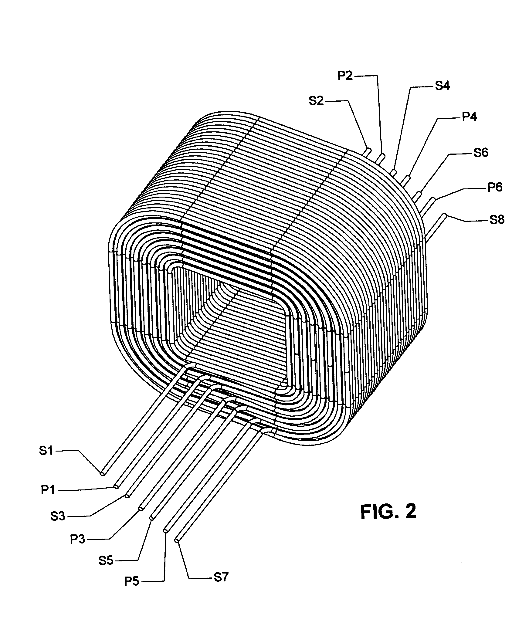 Pulse type transformer with increased coupling coefficient through configuration of plural primary windings