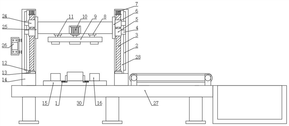 Multi-cutter-bit conversion die cutting device for corrugated paper packaging boxes