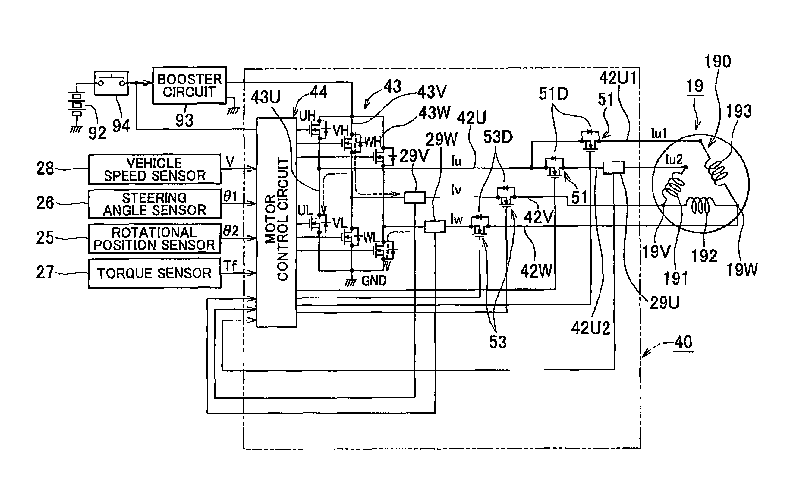 Motor circuit and electric power steering apparatus