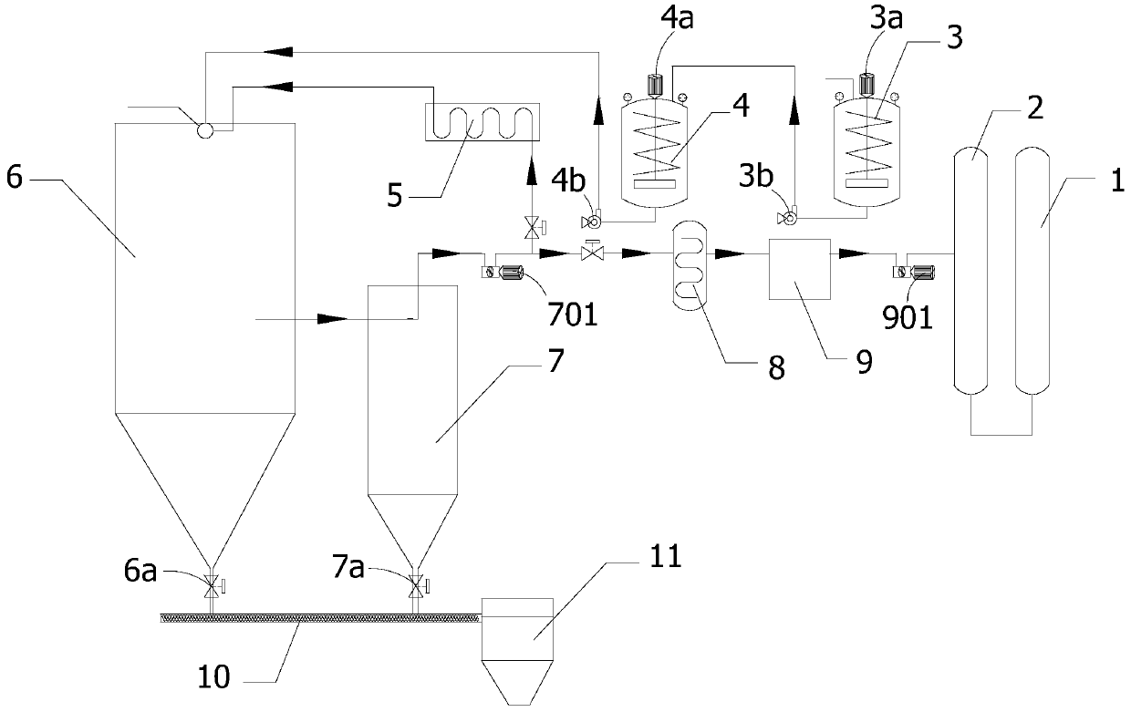 Method and device system for recovering nitric acid through pyrolyzing nitrate