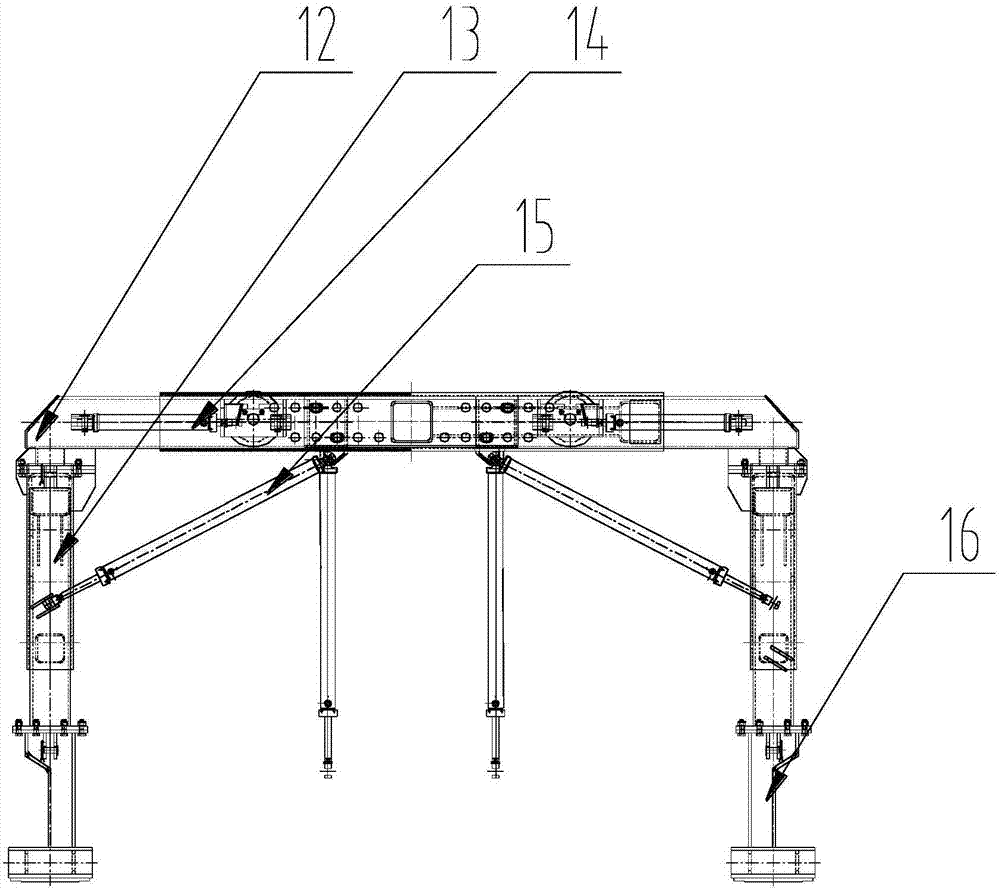 Tire type metro replaced laying machine and span changing method thereof