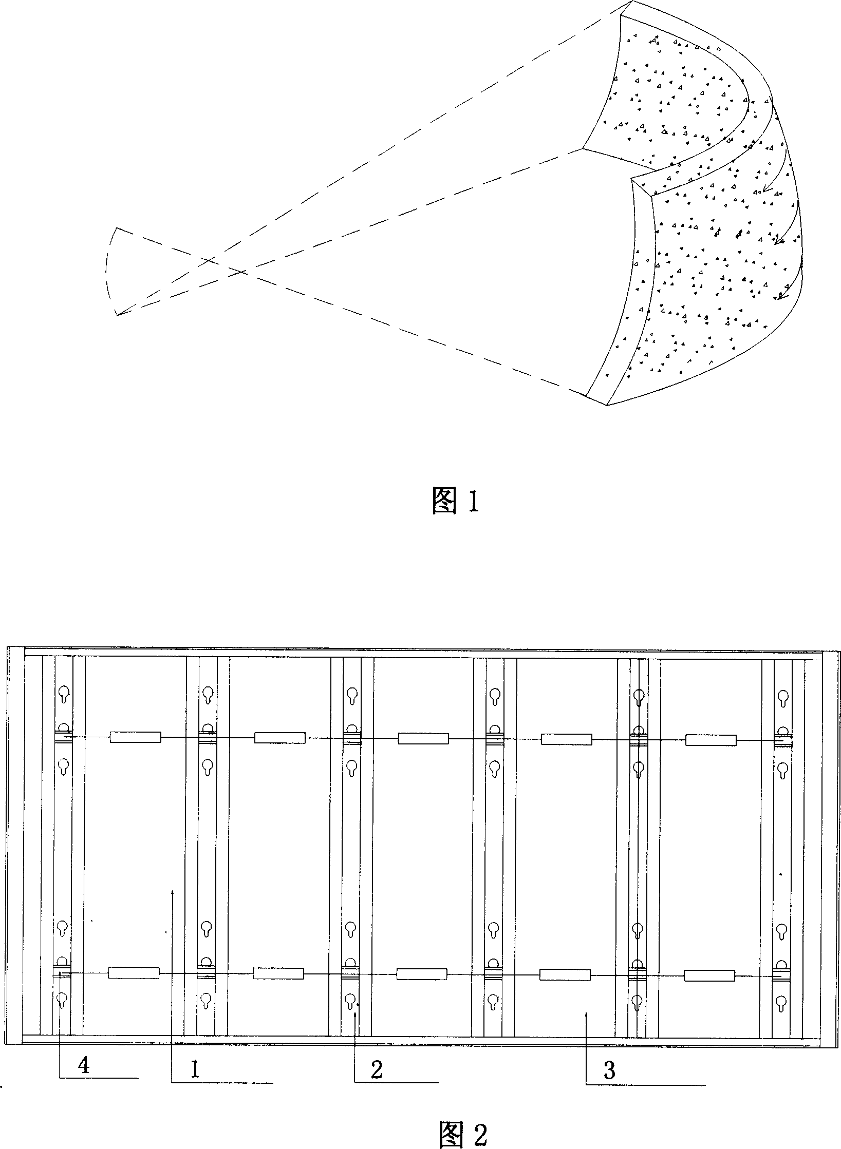 Three dimension arch steel concrete structure formwork and construction method