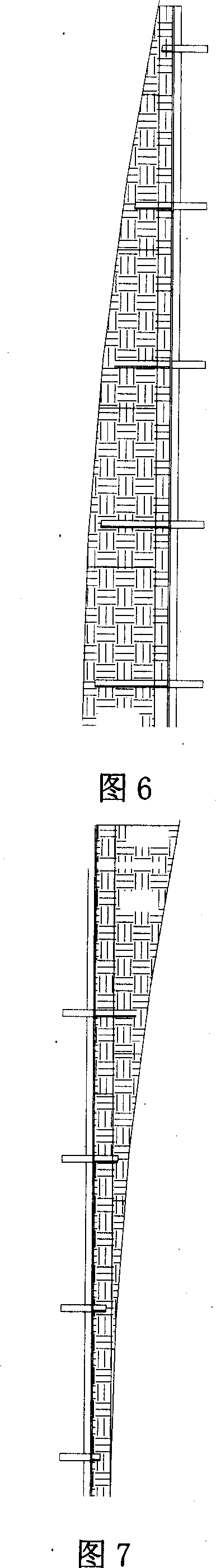 Three dimension arch steel concrete structure formwork and construction method