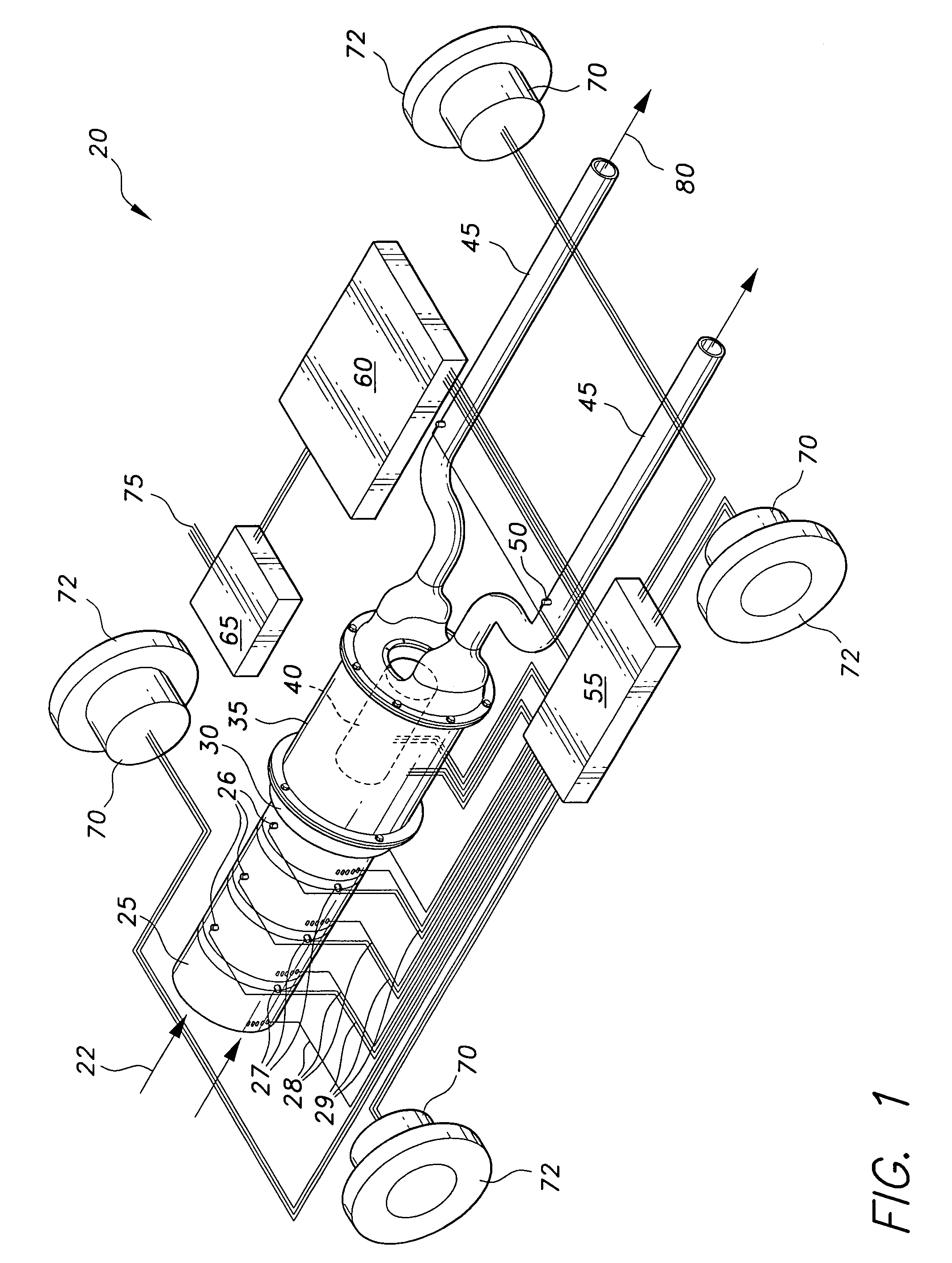 Power system for electrically powered land vehicle