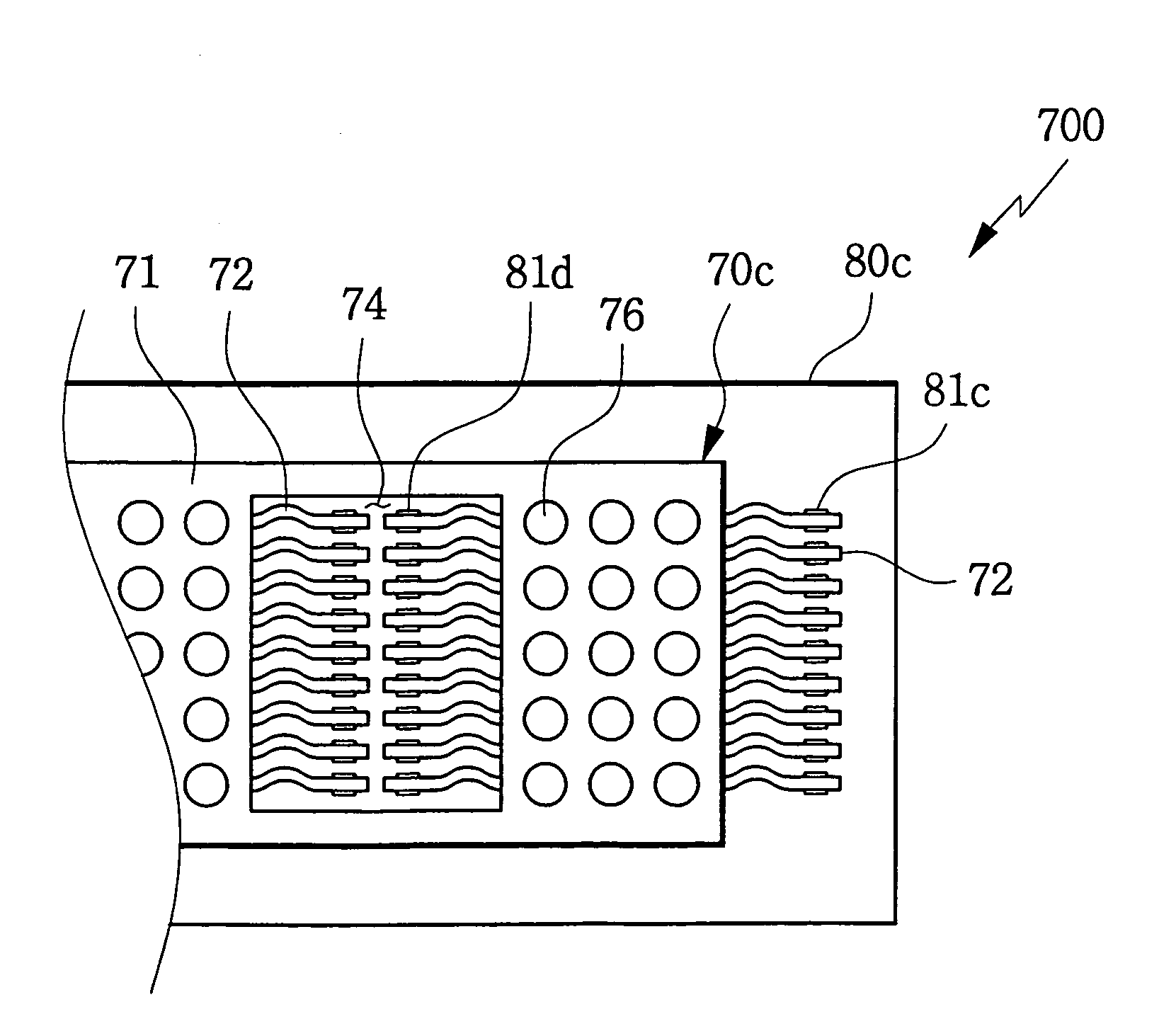 Tape circuit substrate having wavy beam leads and semiconductor chip package using the same