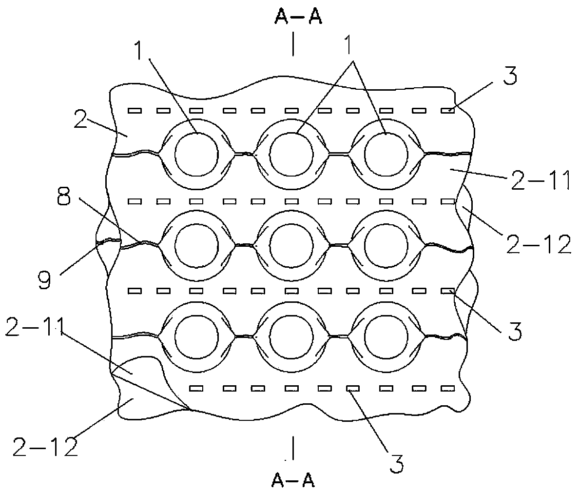 Integral covered bagged spring cushion