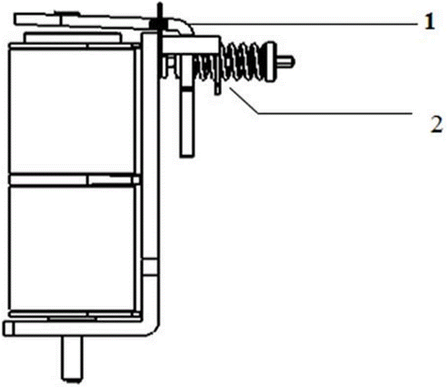 Dual-spring counter-force structure of railway signal relay