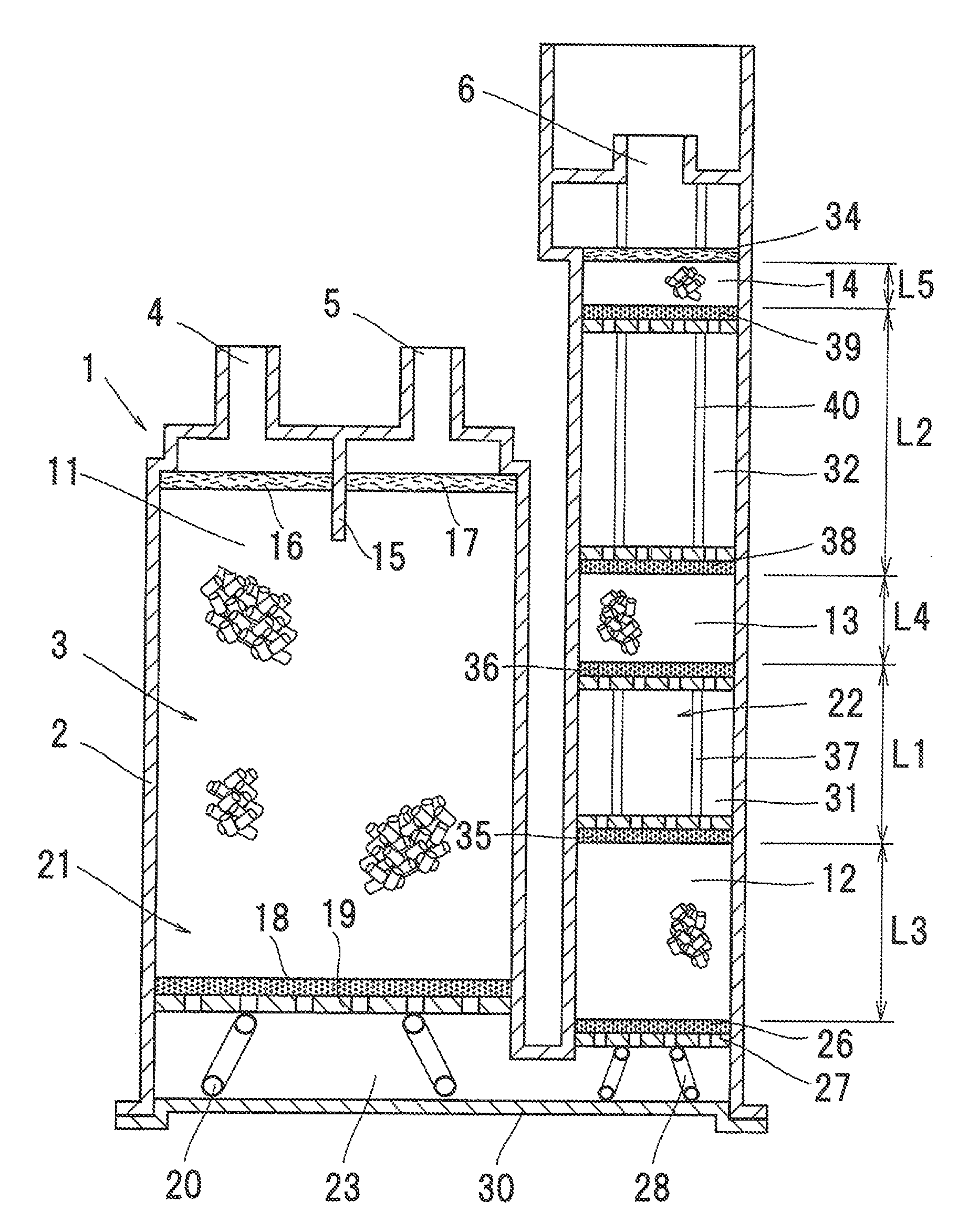 Evaporation fuel processing device