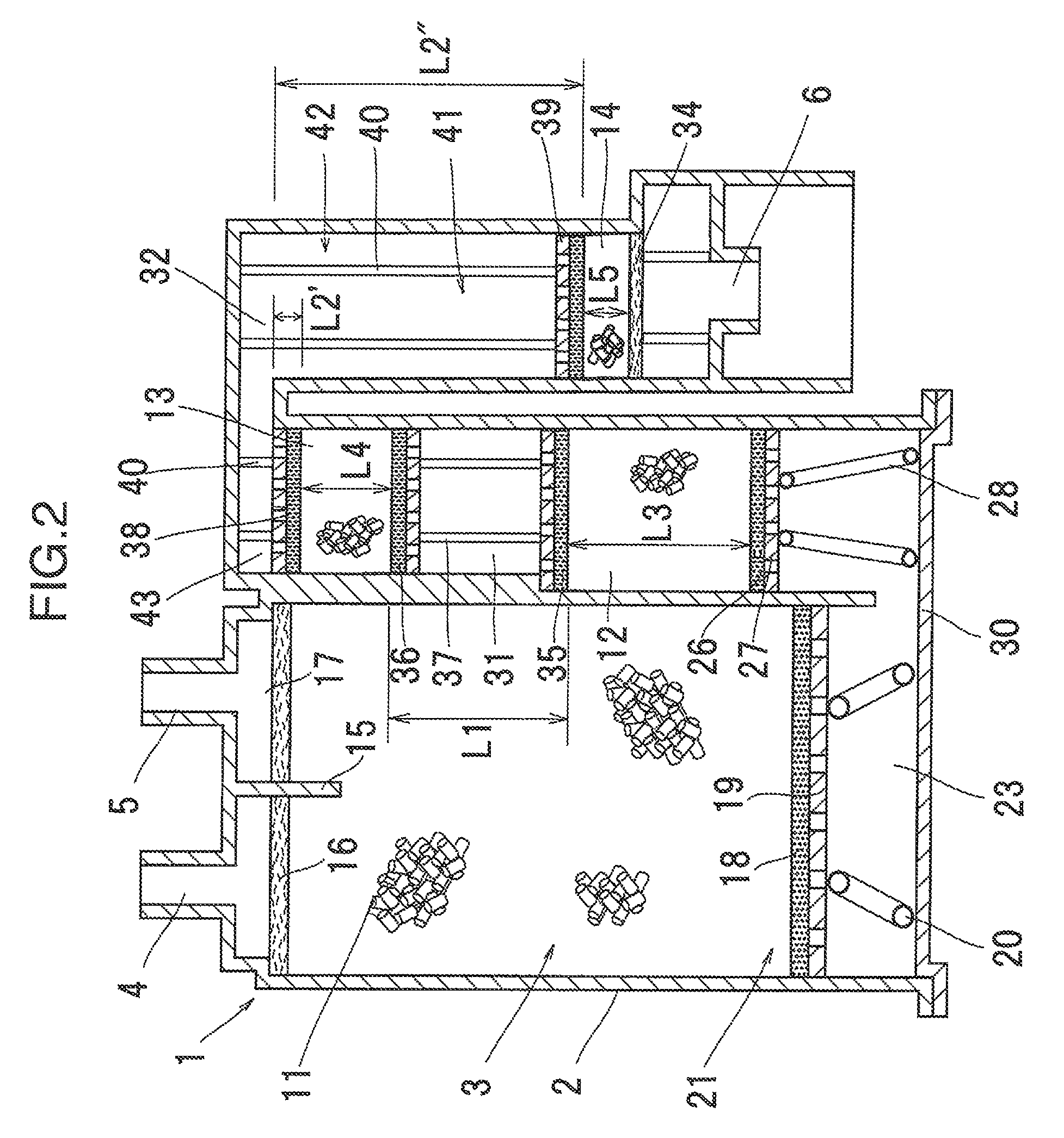 Evaporation fuel processing device