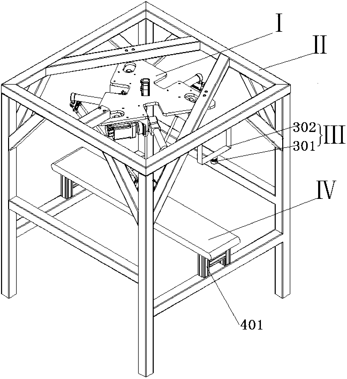 High-speed parallel-connection robot pickup device with vision