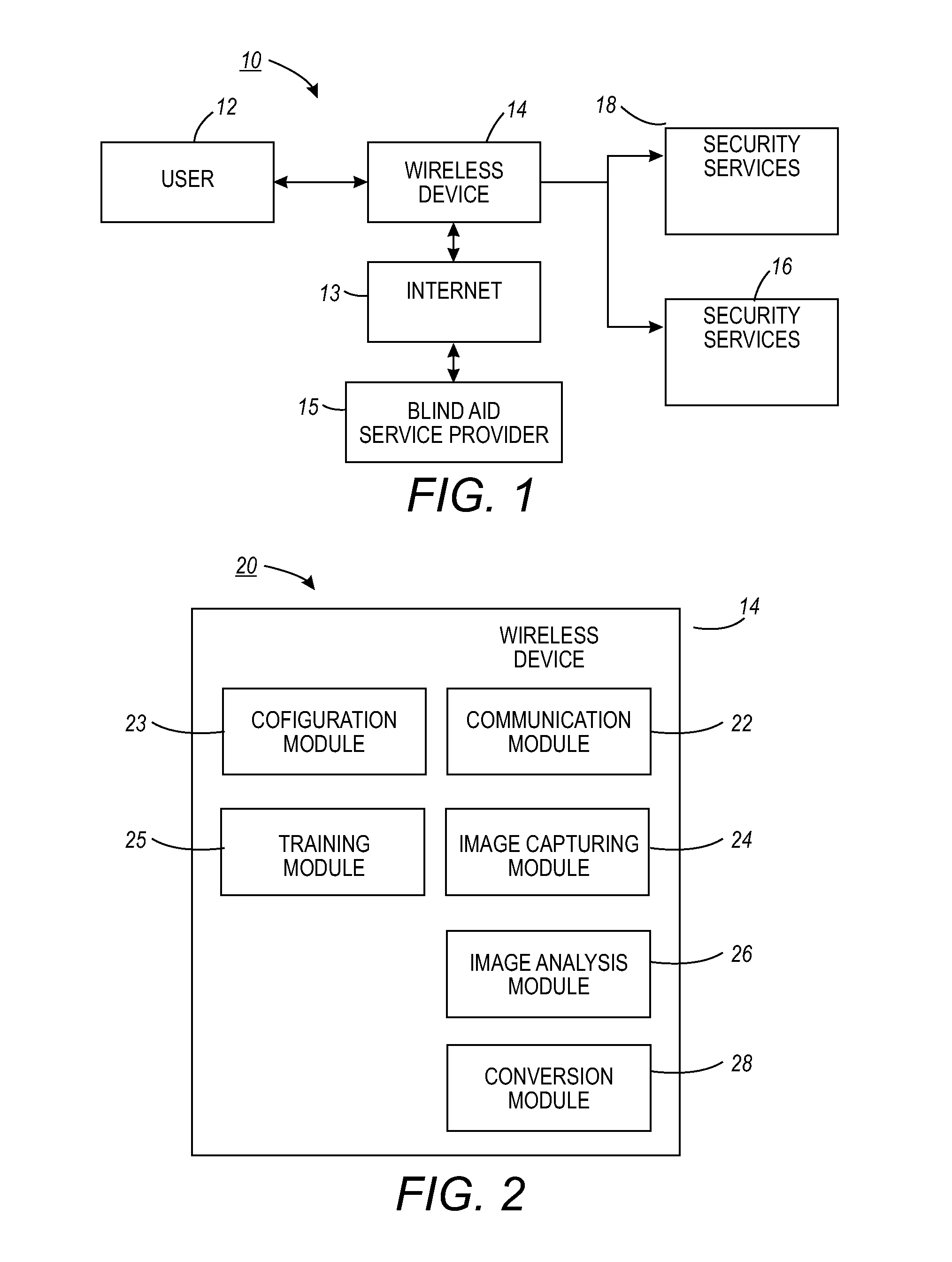 Portable blind aid device