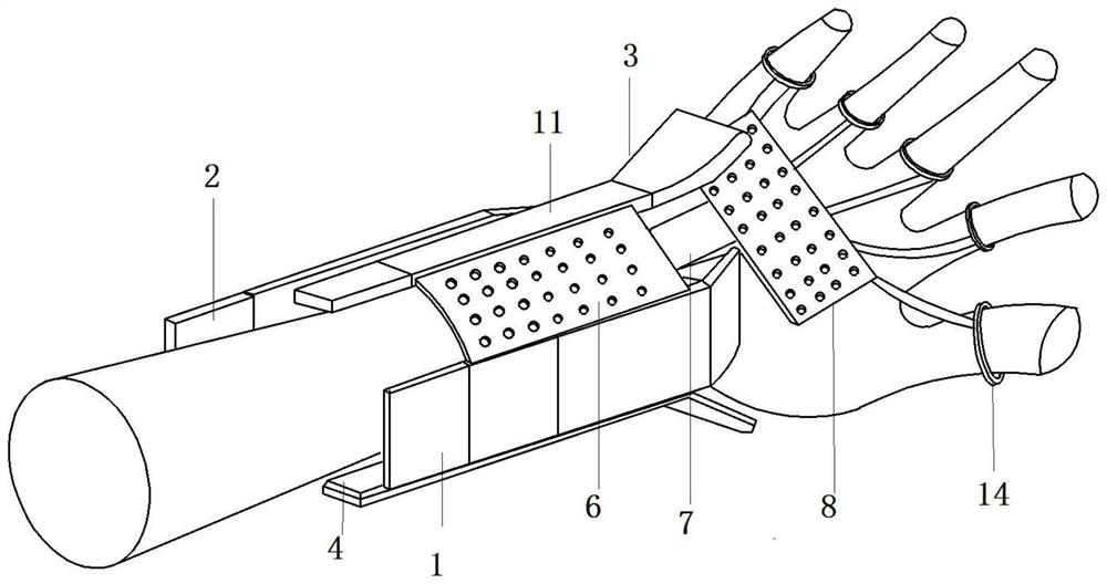 Distal radius fracture fixing device with longitudinal traction function