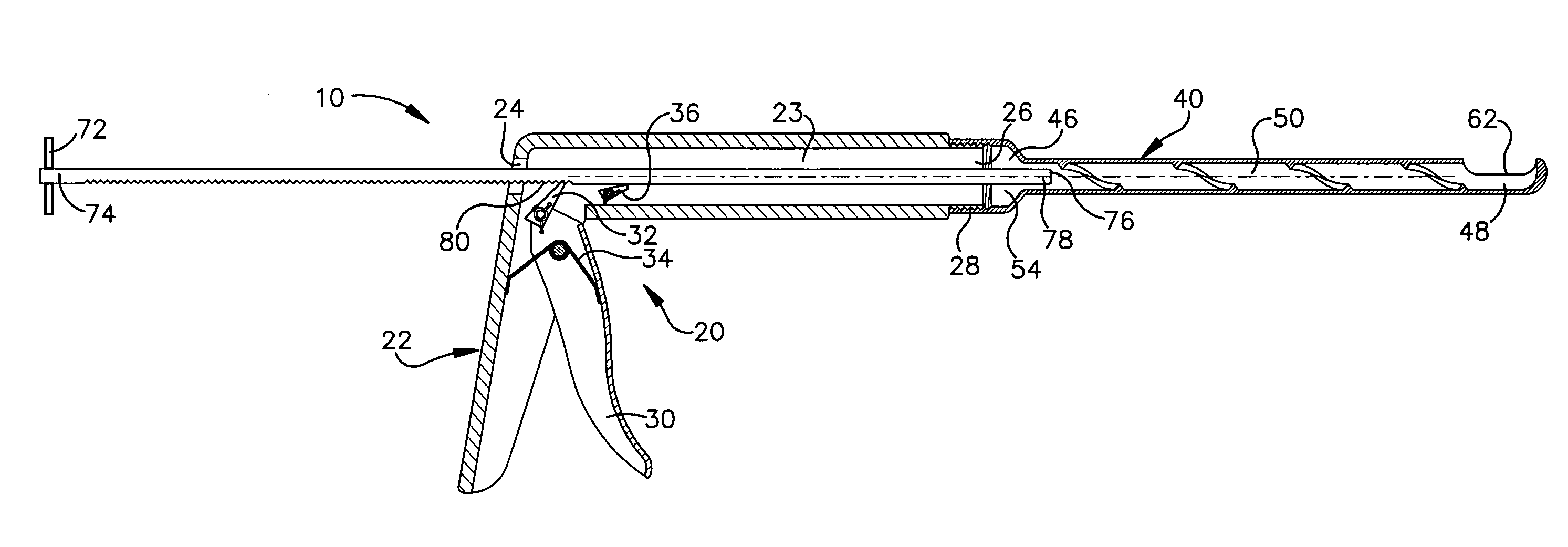 Apparatus for depositing bone grafting material