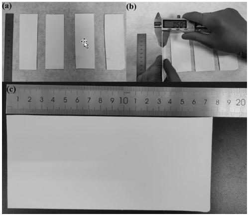 Method for preparing toughened large-size ultrathin YAG transparent ceramic biscuit based on Isobam gel system