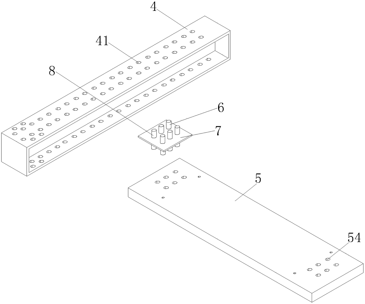 Assembly-type steel trestle supported by H-shaped steel