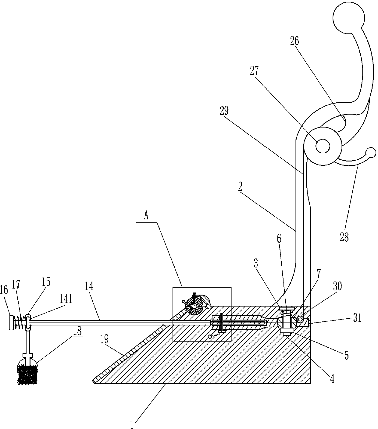 Convenient hardware grinding and cutting residual powder collecting hopper