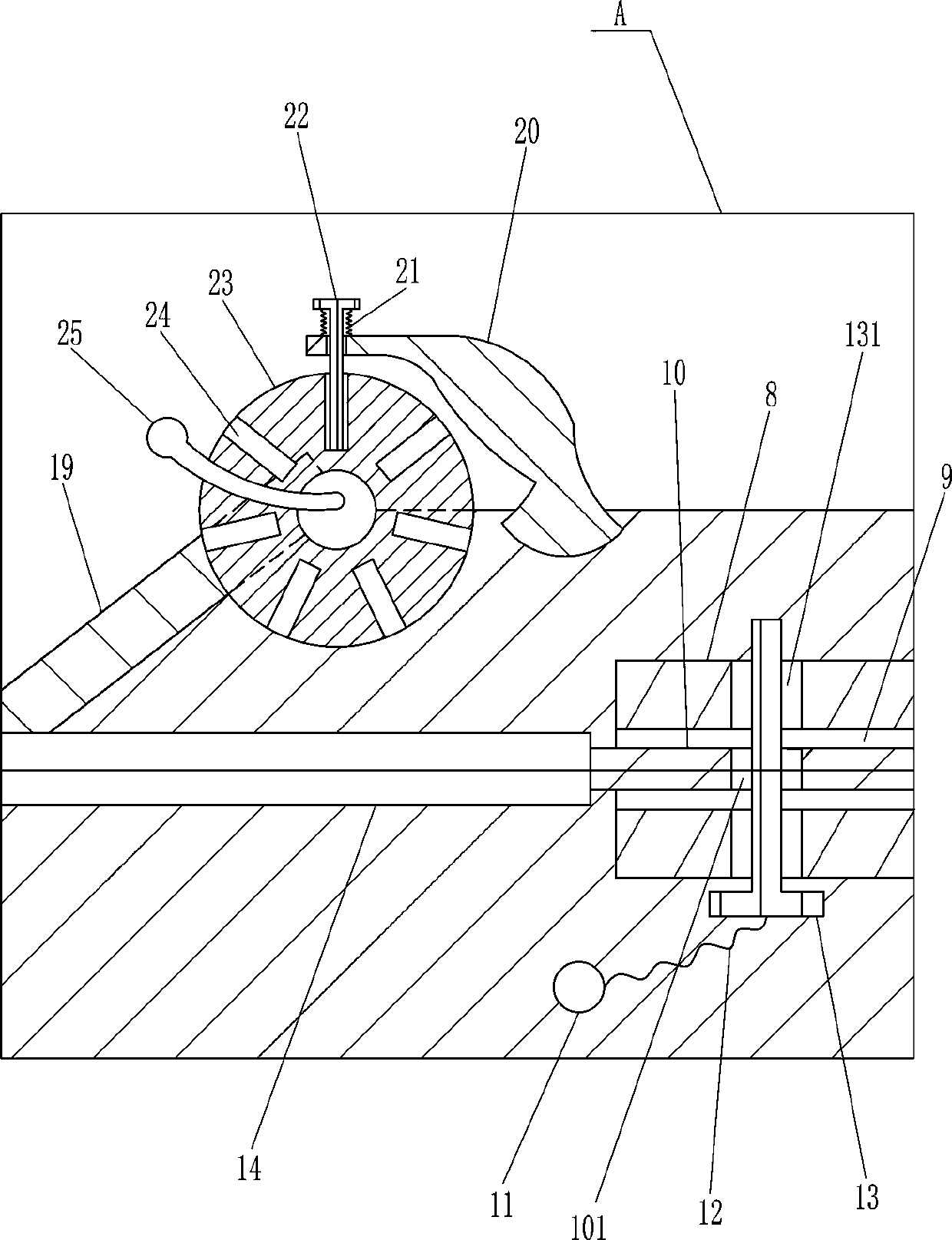 Convenient hardware grinding and cutting residual powder collecting hopper