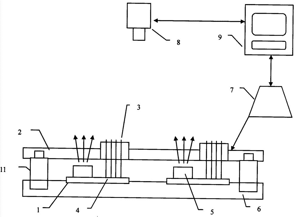 Test device and method for positively emitting led light strips