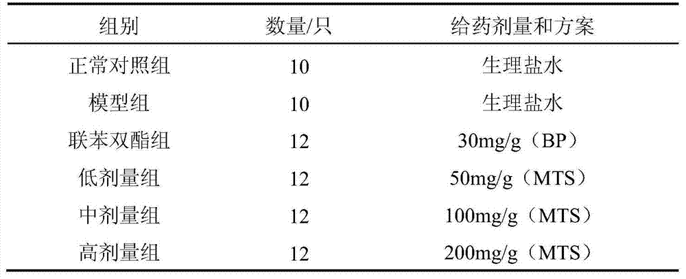 Application of matteuccia struthiopteris total triterpenes in protection of acute alcoholic liver injury