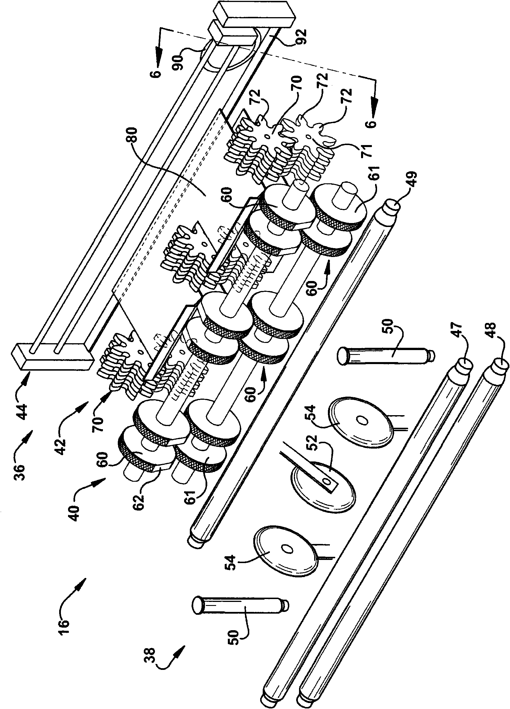 Dunnage conversion machine and method